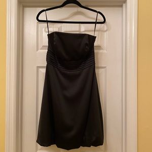 White House Black Market Satin Strapless Dress
